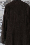 Mutedance 24 Autumn and Winter Button Slim Fit Wool Long Coat MD-MD24FW14-BROWN